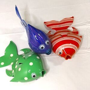 Recycled Fish Friends, Fred, Brad and Jasper